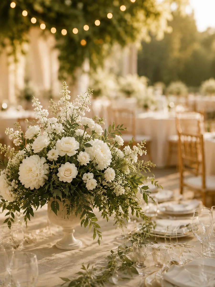 Bridal bouquet and ceremony flowers