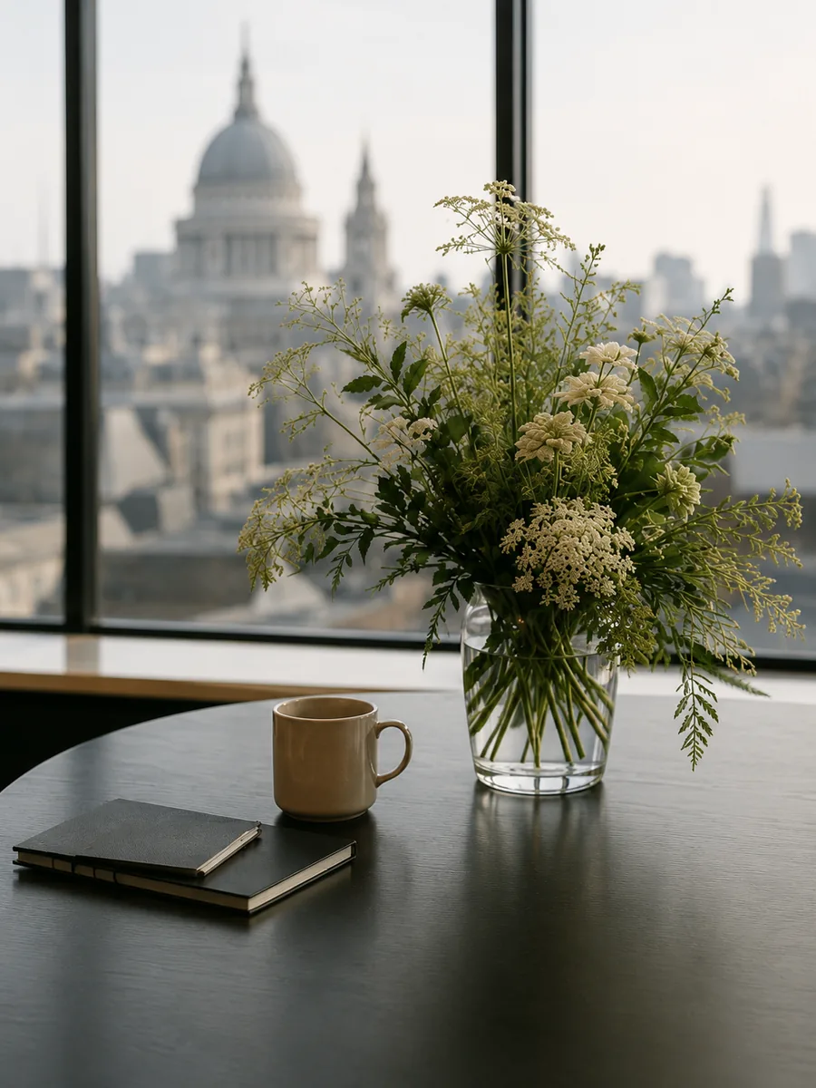 Reception arrangement for an office lobby